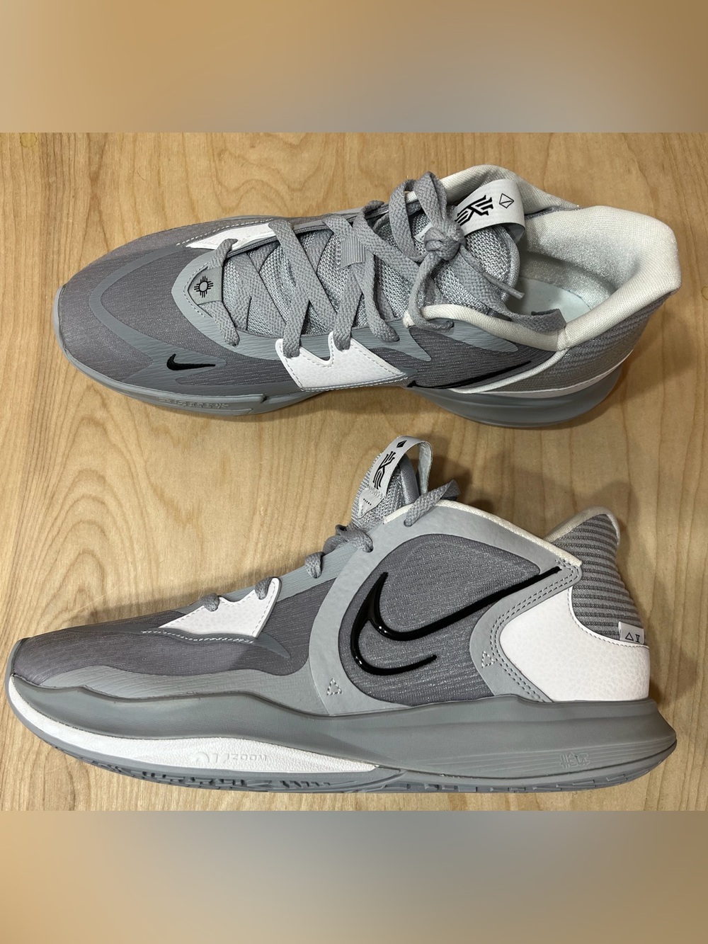 Nike Kyrie Low 5 TB Promo Basketball Shoes Wolf Grey/Black-Whi Mens 12 Worn Once